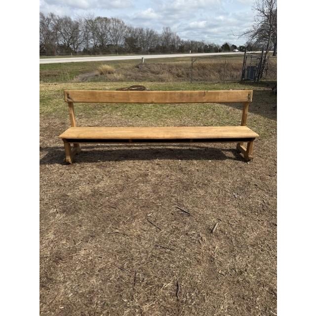 Large 19th Century French Country Bleached Solid Oak Benches For Sale - Image 10 of 15