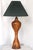 1960s Very Large Burlwood Lamp With Green Pleated Shade For Sale - Image 9 of 13