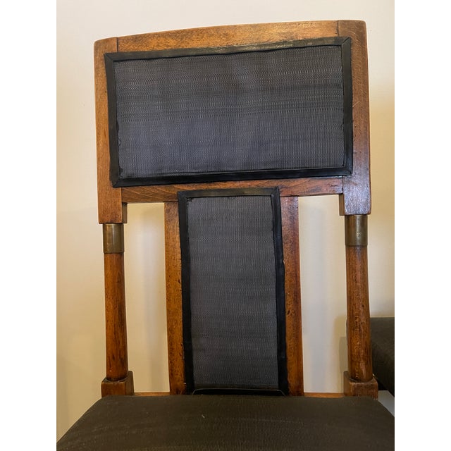 1900s English Aesthetic Movement Oak Wood Side Chairs- Set of 2 For Sale In New York - Image 6 of 6