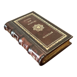 Vintage Boho Leather Bound “School for Scandal” Book Box