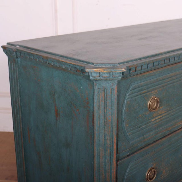 Wood Early 19th Century Swedish Painted Commode For Sale - Image 7 of 9