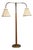Swedish Modern, Organic Floor Lamp, Brass, Wood, Sweden, 1940s For Sale