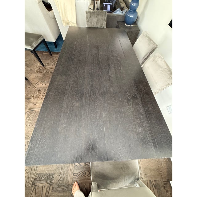 Modern Restoration Hardware T-Brace Rectangular Extension Dining Table For Sale - Image 3 of 11