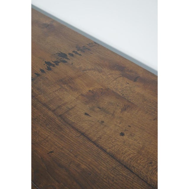 Antique French Farmhouse Dining Table in Oak For Sale - Image 6 of 18