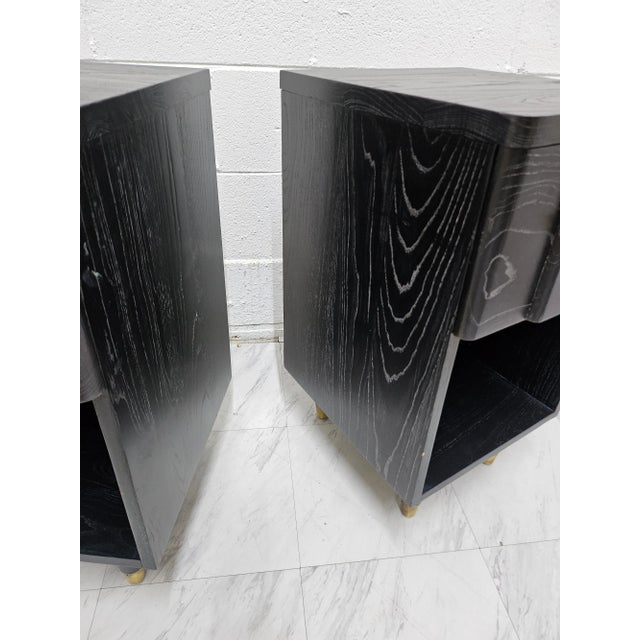 Wood 1940s Cerrused Night Stands - a Pair For Sale - Image 7 of 12