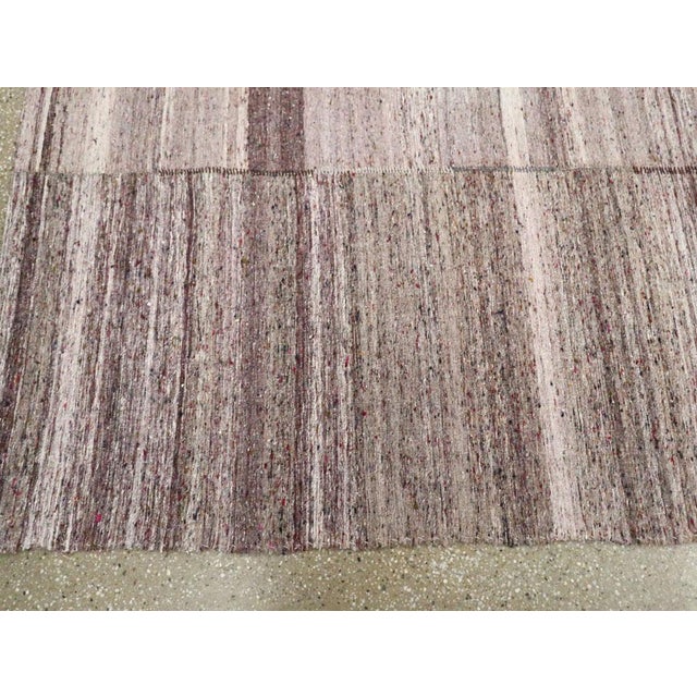 Purple Galerie Shabab Collection Mid-20th Century Handmade Turkish Flat-Weave Kilim Accent Rug in Purple Pewter For Sale - Image 8 of 10