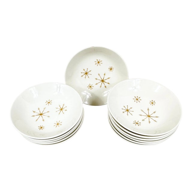 Vintage MCM Royal China Star Glow Small Bowls-Set of 12 For Sale