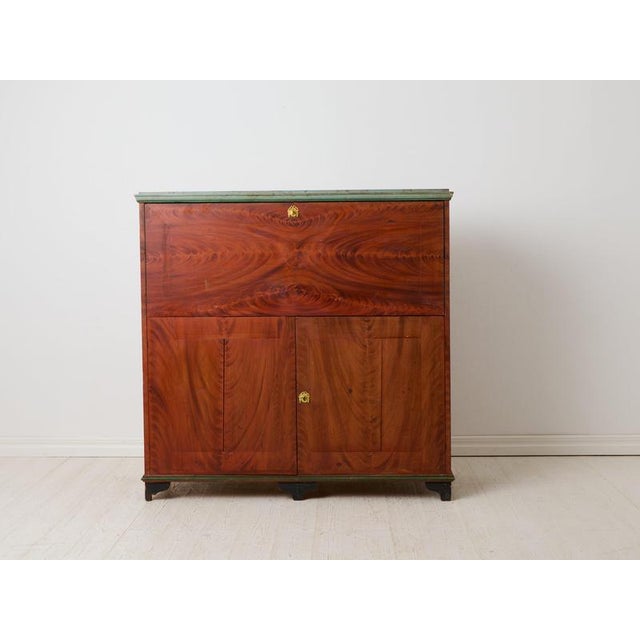 Genuine Swedish secretary chest from the mid 1800s. Made by hand in solid pine in northern Sweden around 1850. Dating at...