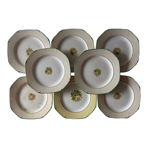 Set of 8 Vintage Art Moderne Salad Plates by Baker & Co