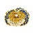 Contemporary 1990s Jean Vitau 18k Yellow Gold Sapphire and Diamond Pansy Brooch For Sale - Image 3 of 9
