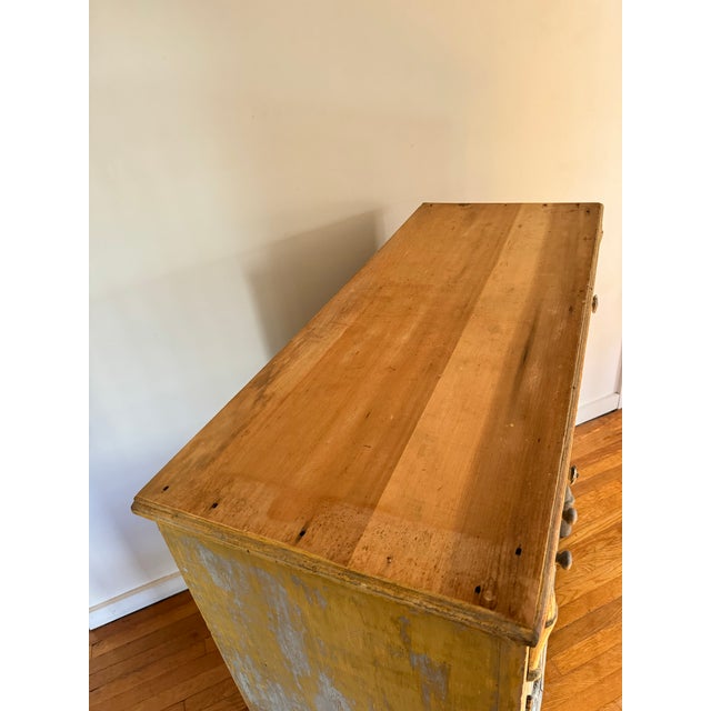 Wood Early 19th Century Primitive Painted Gustavian Buffet For Sale - Image 7 of 12
