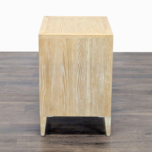 Textured Trellis Nightstand in Natural For Sale - Image 4 of 9