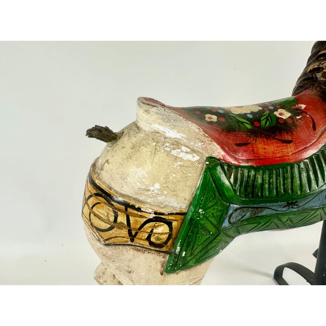 Carved Wooden Hand-Painted Carousel Horse, 1900s For Sale - Image 5 of 18
