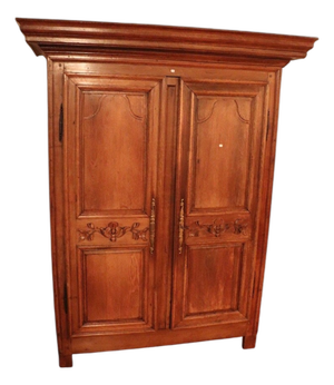 Antique French Provincial Armoire in Light Wood, 1880