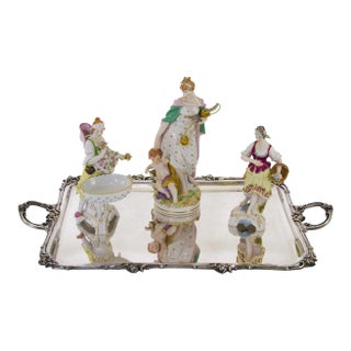 1960’s Vintage KPM Set of 3 Figurines, Justice, Summer & Element For Sale