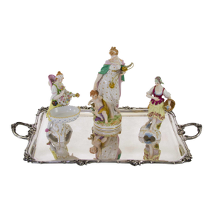 1960’s Vintage KPM Set of 3 Figurines, Justice, Summer & Element