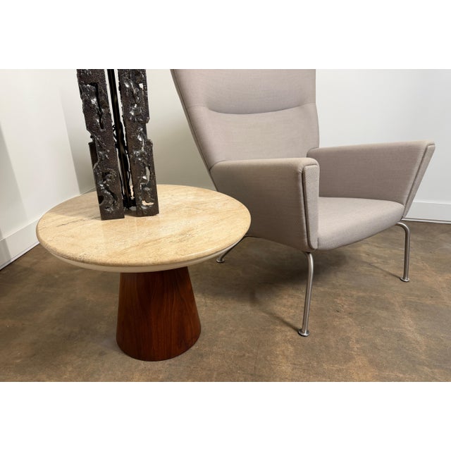 A beautifully composed example of California modernism, this sculptural dining or center table is attributed to Frank...