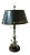 1990s Brass Dolphin Design Table Lamp W/ Toleware Shade For Sale