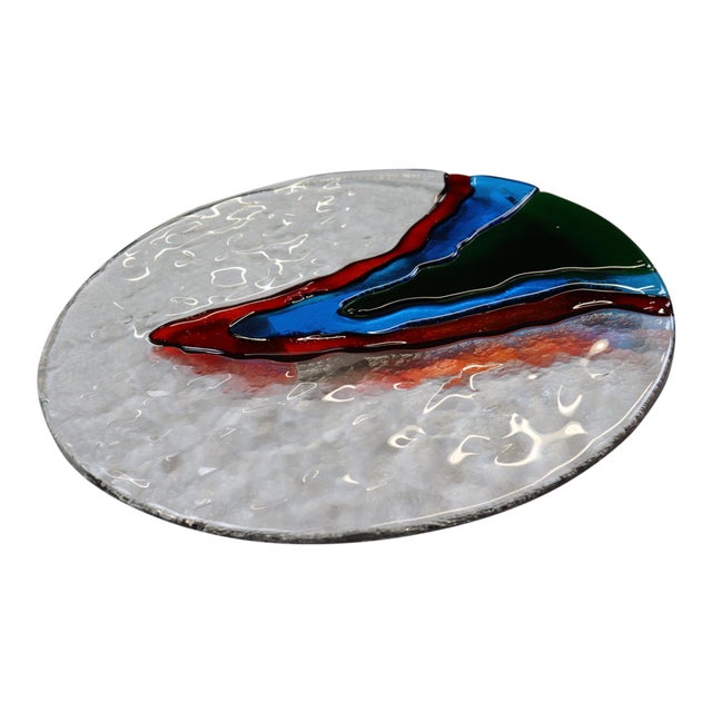 1990s Modern Itre Murano Hand Cast Art Glass Panel For Sale