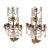 Pair of 1950s French Regency Style Gilt and Crystal Girandole For Sale