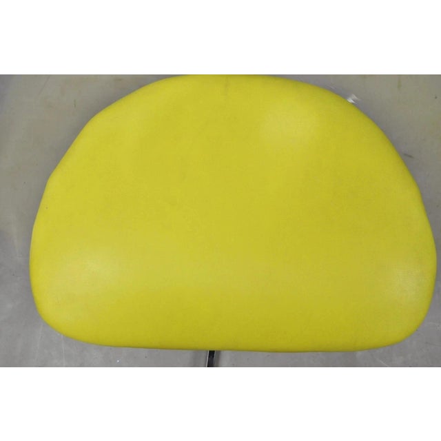 Vintage Jansko Mid Century Modern Sculpted Lucite Yellow Vinyl Swivel Chair For Sale - Image 4 of 11