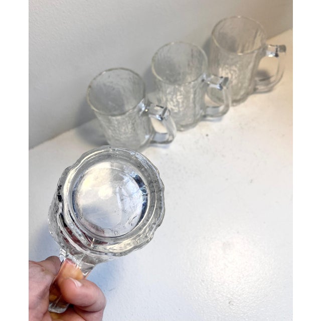 1970s Attributed to Tapio Wirkkala "Ice" Beer Mugs - Set of Four For Sale - Image 9 of 9