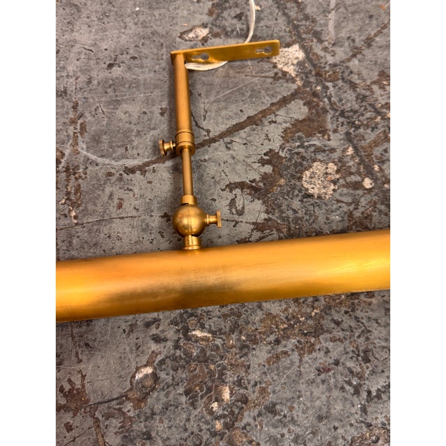 Restoration Hardware Gallery Antiqued Brass Picture Light For Sale - Image 12 of 12