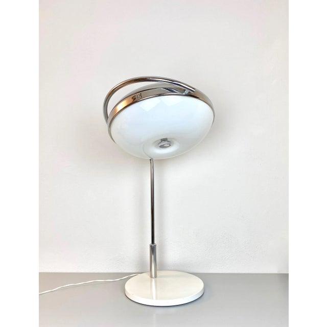 Chrome & Acrylic Glass Adjustable Table Lamp from Reggiani, Italy, 1970s For Sale - Image 3 of 11