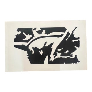 Carol Morgan Original Abstract Print Black and White For Sale