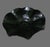 Mid-Century Modern Vintage Art Deco Retro Black Art Glass Scalloped Edge Center Piece Bowl Platter For Sale - Image 3 of 5