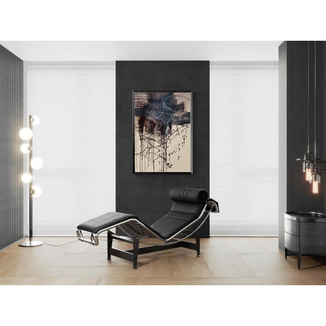 This original print is offered on stretched canvas, framed and ready to hang. The sophisticated composition and energetic...