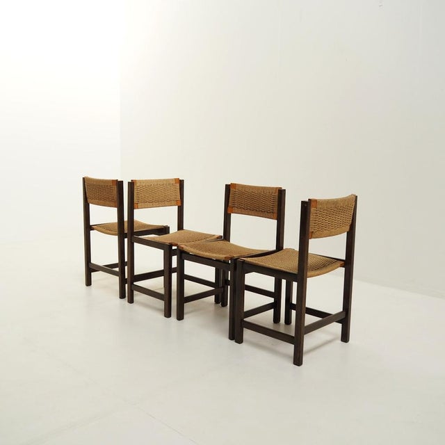 Vintage Dining Chairs in the style of Martin Visser, 1960s, Set of 4 For Sale - Image 4 of 9