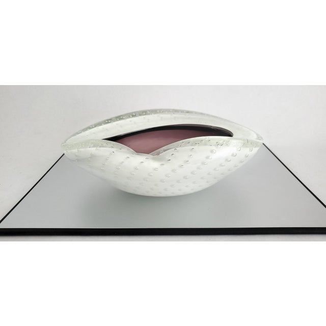 Glass Murano Bowl 1950s Signed For Sale - Image 7 of 11