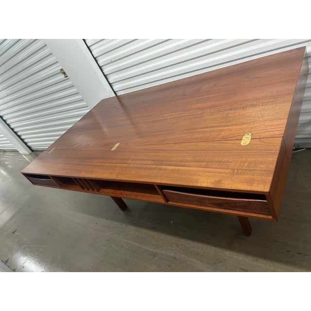 1960s Mid Century Danish Modern Teak Desk Attributed to Peter Lovig For Sale In Dallas - Image 6 of 8