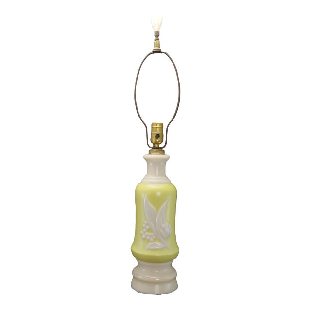 Aladdin Alacite Glass Lamp With Alacite Finial For Sale