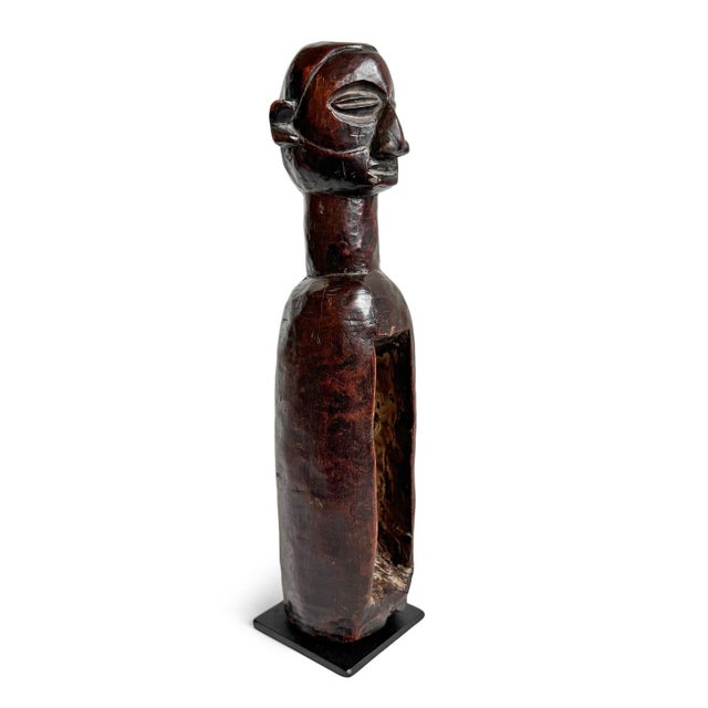 Early 20th Century Antique Old African Tribal Yaka Slit Drum on Stand For Sale - Image 5 of 9