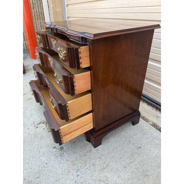 Councill Craftsmen Solid Cherry Chippendale Block Front Chest of Drawers A Chippendale style block front bachelor chest by...