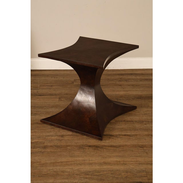 Modern Sculptural Pair Of Coconut Shell Veneer Side Tables For Sale - Image 3 of 18