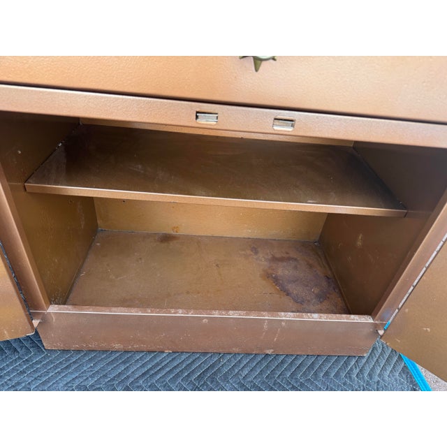 1950s Mid Century Atomic Starburst Liquor Cabinet With Extending Top For Sale - Image 10 of 11