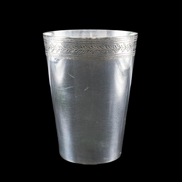 Traditional Antique Explorer's Beaker Case, English, Silver Plate, Leather Sleeve, Edwardian For Sale - Image 3 of 10