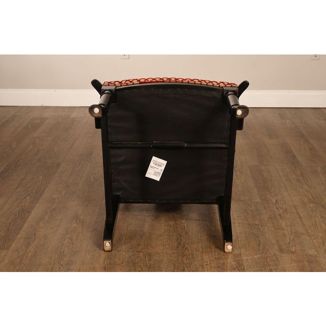 12 Custom Black Lacquered Asian Inspired Dining Chairs For Sale - Image 18 of 18