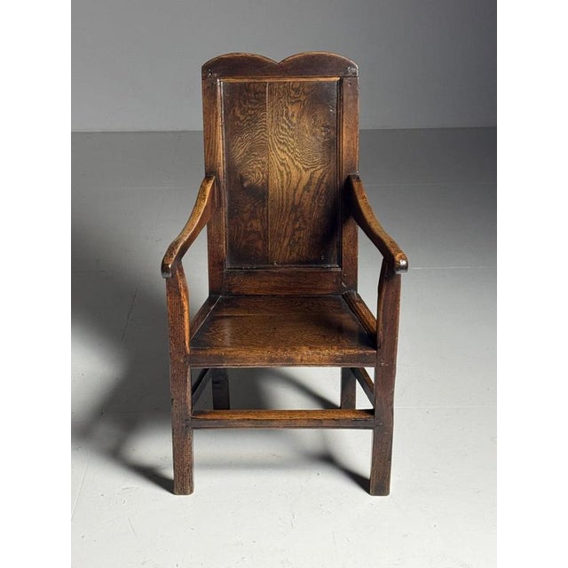 Antique English Chair in Oak, 1650 For Sale - Image 3 of 18