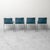 Metal and Blue Fabric Chairs, 1970s, Set of 4 For Sale - Image 6 of 12