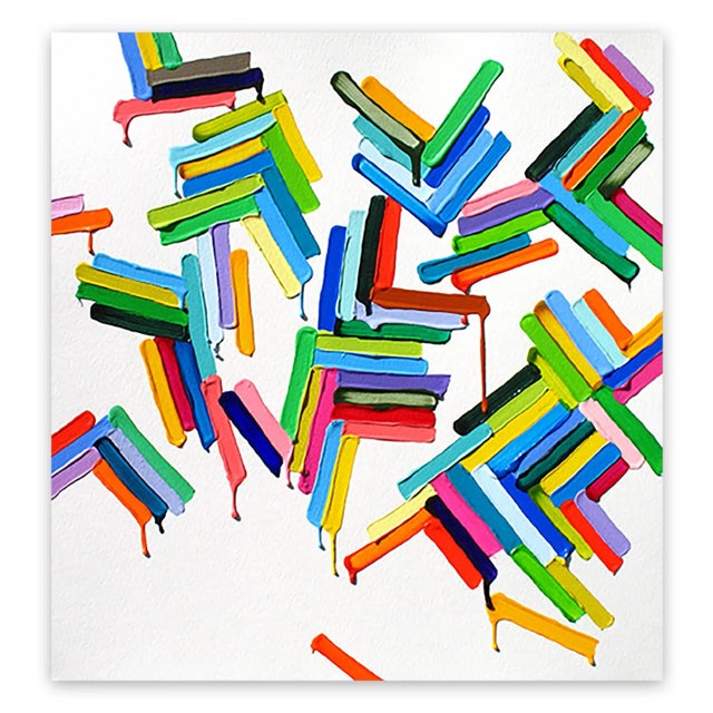 Martina Nehrling Contemporary Abstract Acrylic on Montval Paper Painting "Cracked Up" by Martina Nehrling For Sale - Image 4 of 4