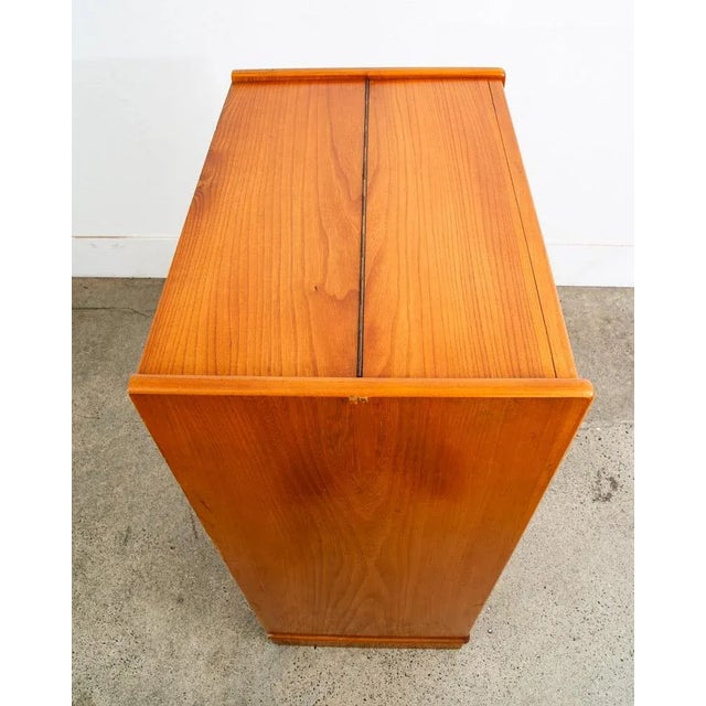 1960s Mid Century Danish Modern Desk Vanity Office Wood 5 Drawers Denmark Mirror MCM For Sale - Image 11 of 12