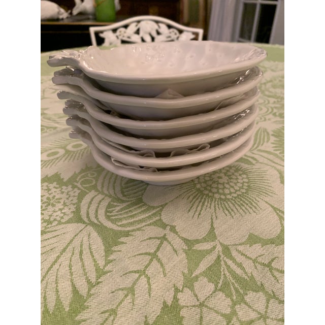 Vintage Italian Strawberry Dessert or Berry Bowls Set of 6 For Sale - Image 4 of 12