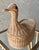 Ecru Whimsical Late 20th-Century Decorative Rattan Duck Storage Basket For Sale - Image 8 of 12