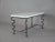 Serpentine' Coffee Table With Carrara Marble Top For Sale In Los Angeles - Image 6 of 9