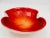 Mid 20th Century Vintage Venetian Murano Seguso Art Glass Cased Red and White Ashtray Italy 1960 For Sale - Image 5 of 12