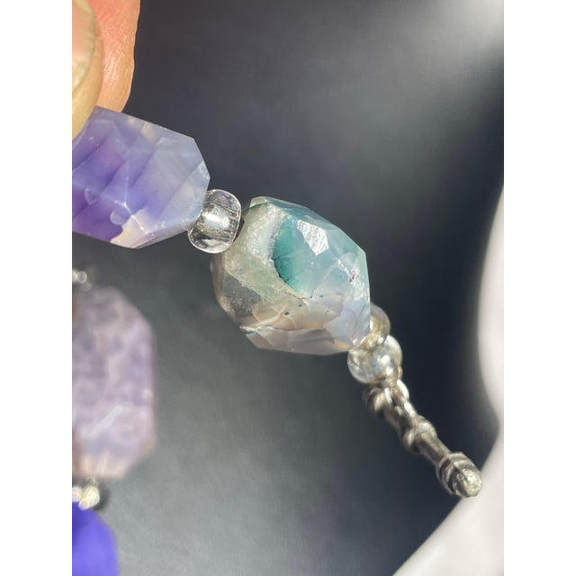 Lavender Gemstone Necklace, Massive Purple Passion Agate From Mexico, 267 Gram, in 925 Sterling Silver For Sale - Image 8 of 8